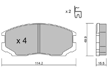 Тормозные колодки AISIN для MITSUBISHI LANCER V (CB_A, CD_A, CE_A) 1.3 (CB1A)